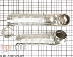 Replace white vinyl dryer vent tubing with aluminum tubing.